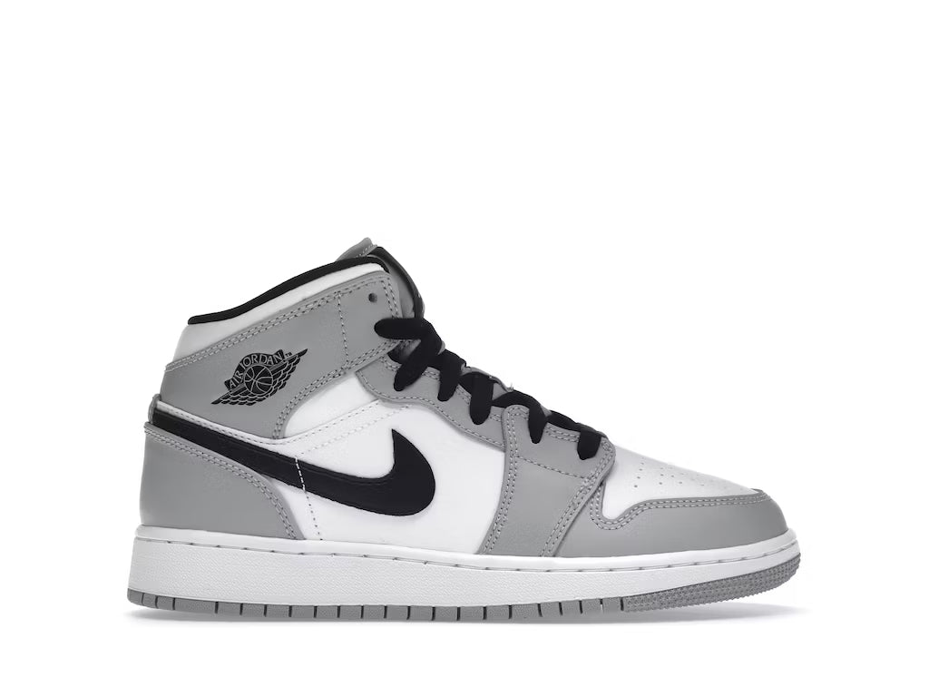 Jordan 1 Mid Light Smoke Grey (Grade School)