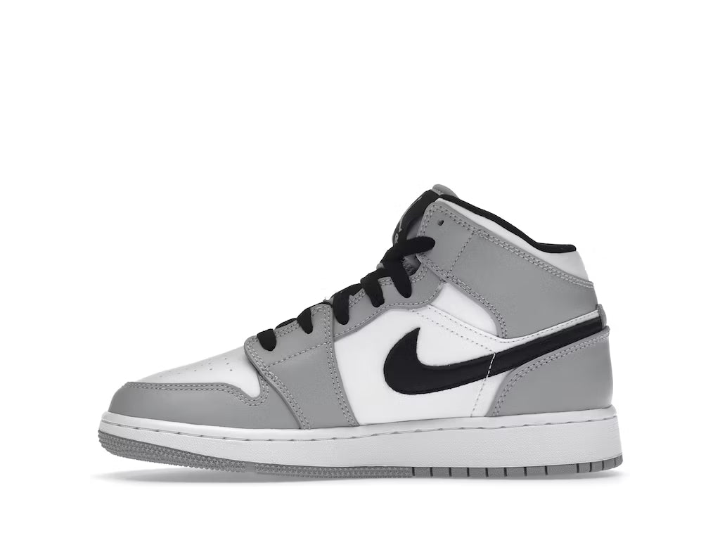 Jordan 1 Mid Light Smoke Grey (Grade School)