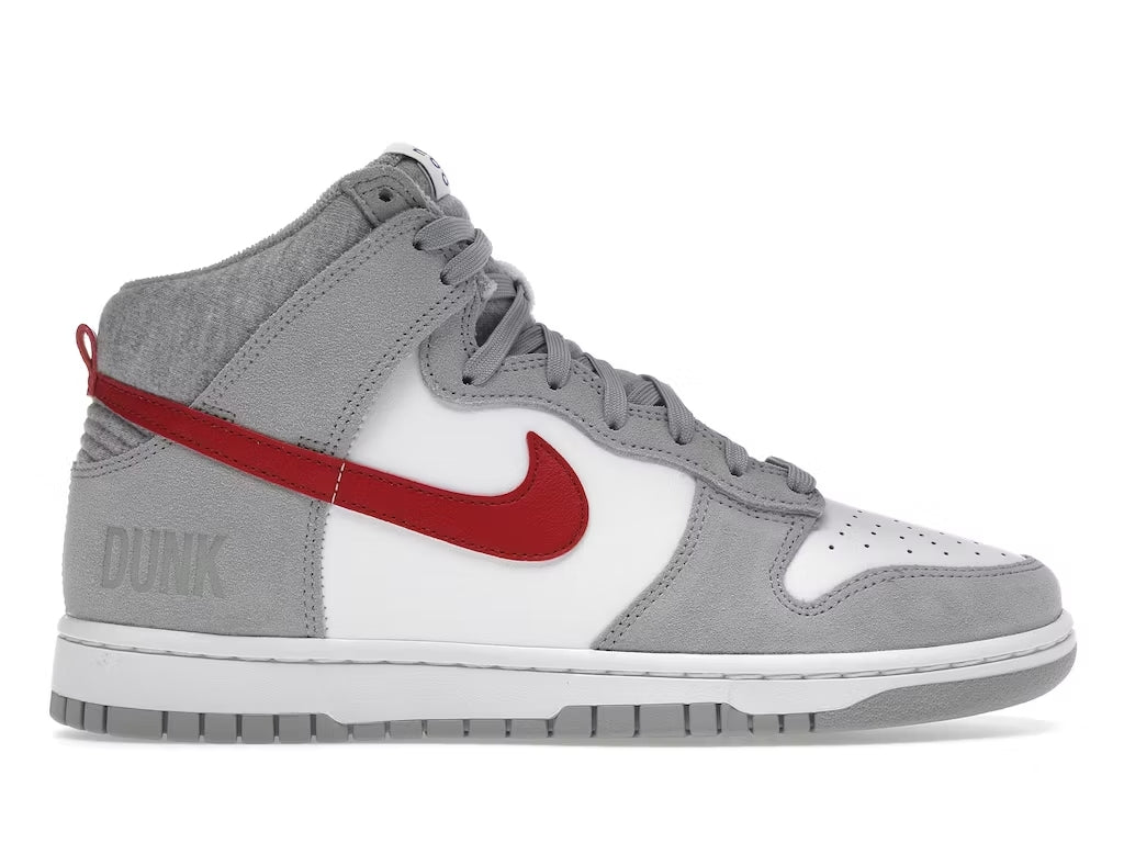 Nike Dunk High Light Smoke Grey Gym Red