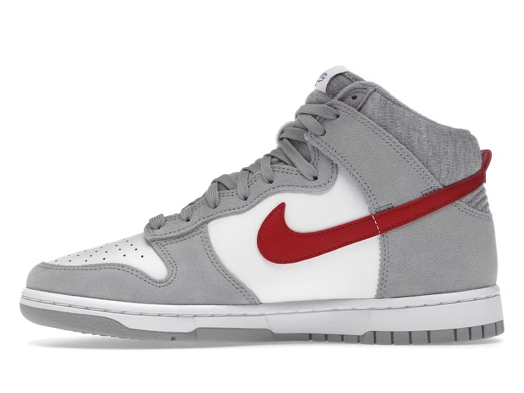 Nike Dunk High Light Smoke Grey Gym Red