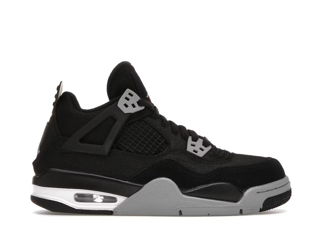 Jordan 4 Retro Black Canvas (Grade School)