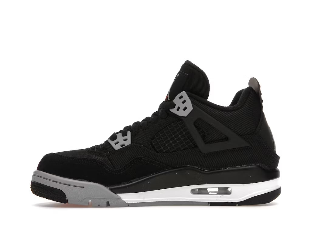 Jordan 4 Retro Black Canvas (Grade School)