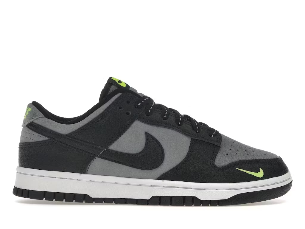 Nike Dunk Low Black Cool Grey Volt Mini Swoosh