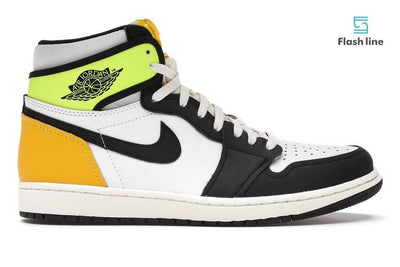 Jordan 1 Retro HighWhite Black Volt University Gold - Flash Line Store